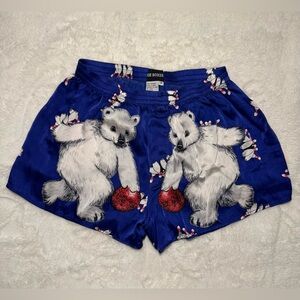 VINTAGE 80s RARE Men’s Joe Boxer 100% Silk Bowling Polar Bear Boxers